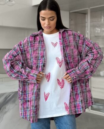 Retro Distressed Loose Bandage Dress Shirt