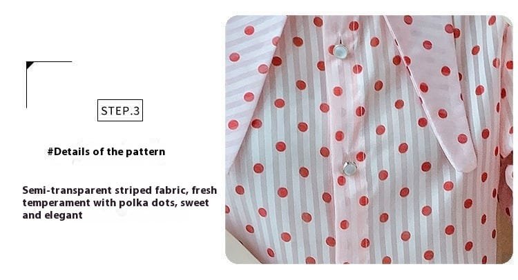 Summer Design French Style Retro Puff Sleeve Women's Short Sleeve Shirt