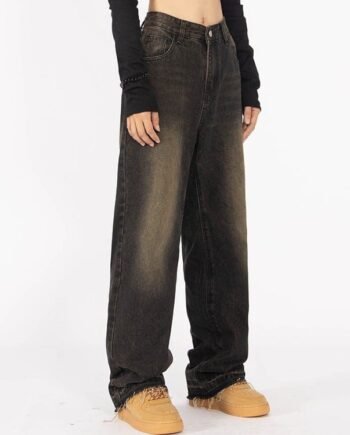 Yellow Mud Jeans Men And Women Loose American Style