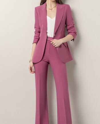 Spring Rose Red Suit Women