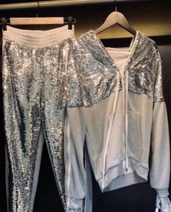 Hooded Sweater Slimming Casual Pants Women's Suit