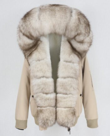 New Parka Thick Raccoon Fur Liner Detachable Jacket